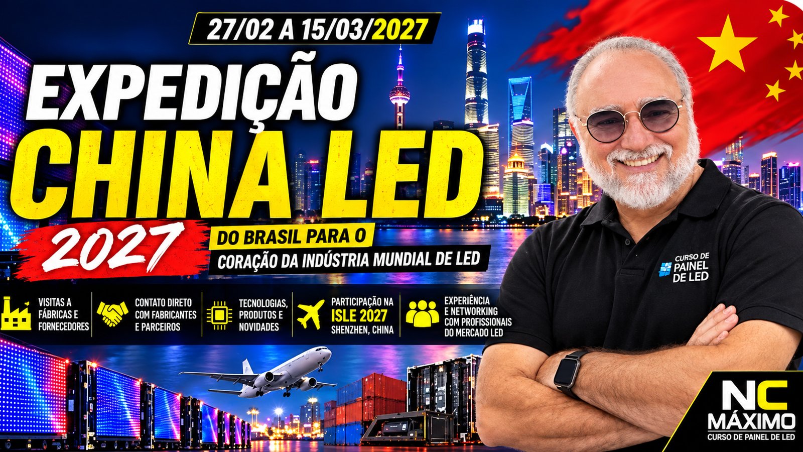 Expedição China LED 2027 com Newton Máximo